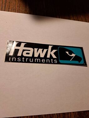 Vintage 70s Hawk Instruments Decal Sticker Car Race Car Hot Rod Rat Rod Classic